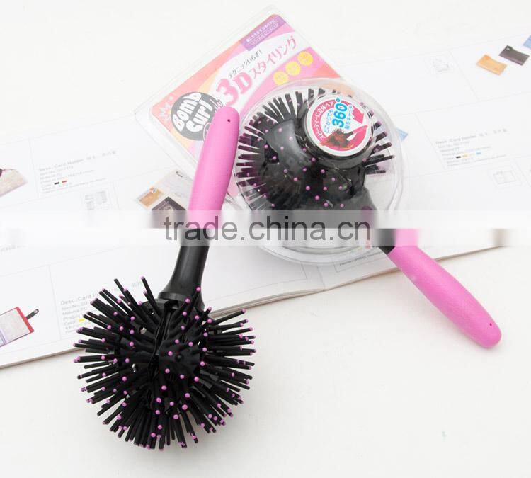 3D Hair Curl Brush Ball Style Blow Drying Detangling Heat Resistant Hair Comb