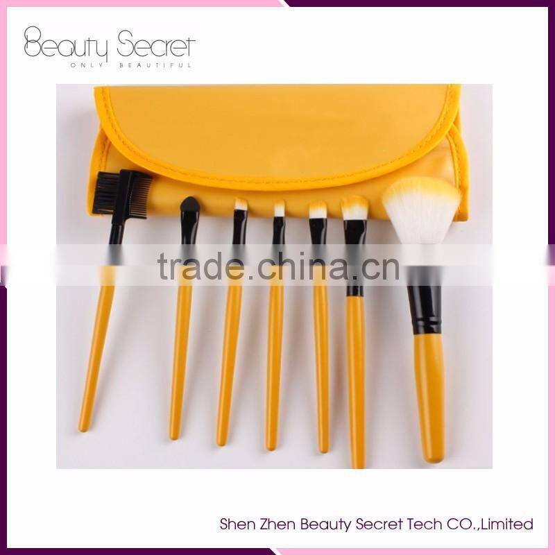 High quality OEM cosmetic 7 pcs makeup brushes sets