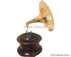 gramaphone , wooden gramaphone