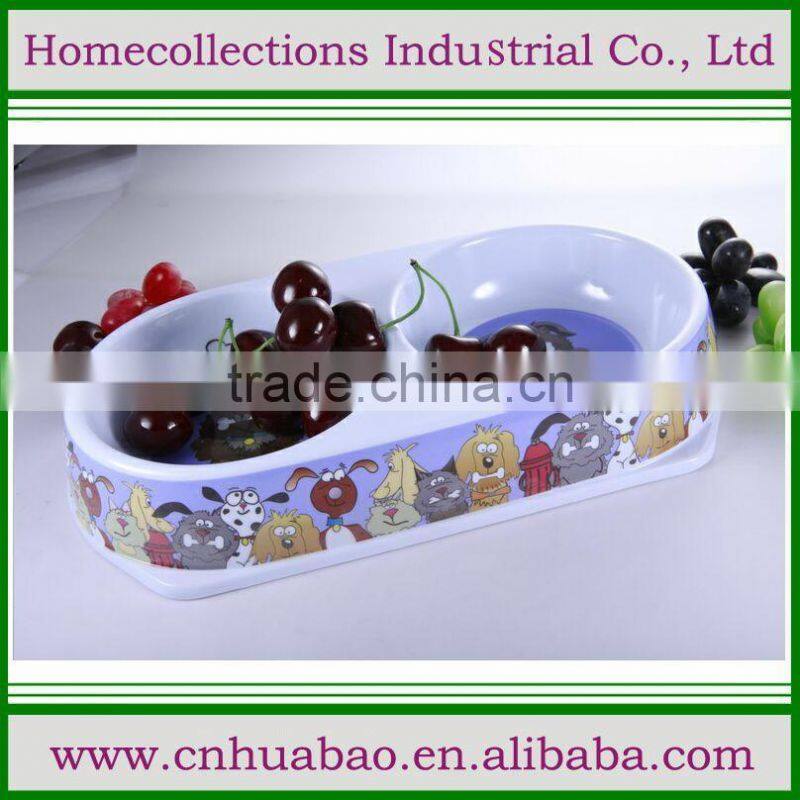 2016 popular Convenient double dinner stainless steel pet bowl manufacturer,red color