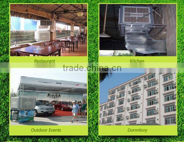 Portable evaporative air cooler centrifugal air cooling