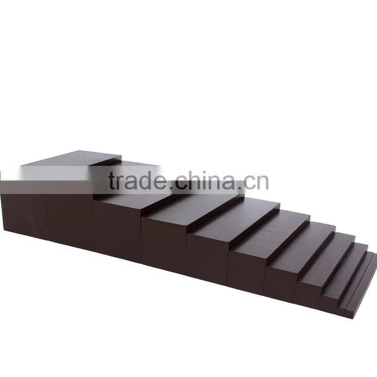 Kids wooden toys montessori brown ladder