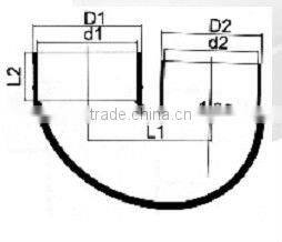 plastic fittings UPVC u-trap DIN/BS
