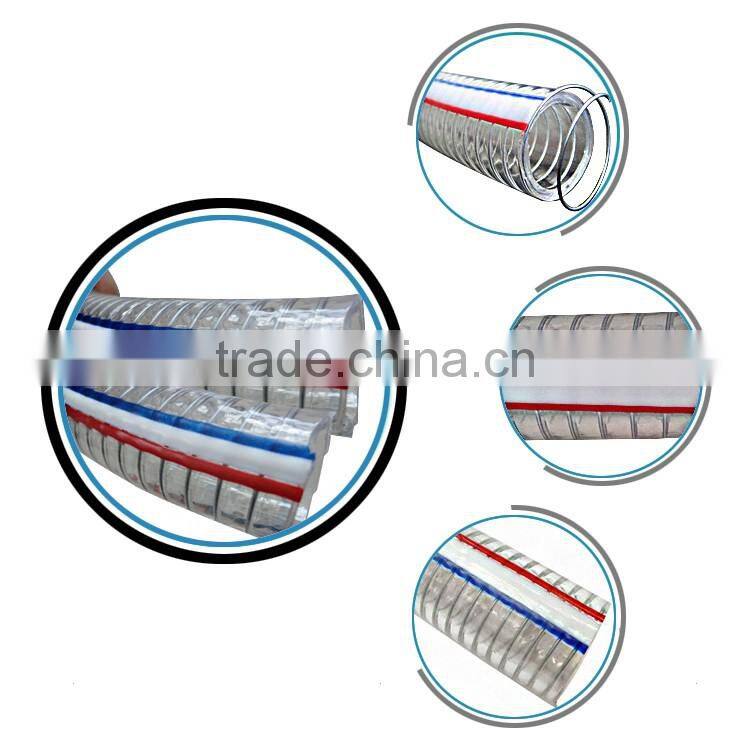 Hot sale spiral steel wire pvc rei transparent hose pipe
