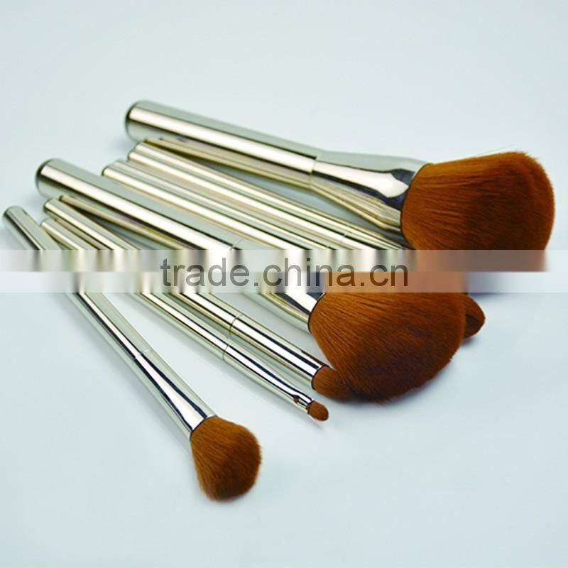 Brown Makeup Brush Set / Cosmetic Make Up Brush 10pc