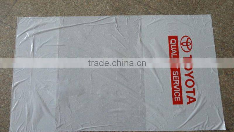 Qingdao Huaxuyang wholesale LDPE white color with TOYOTA logo waterproof plastic disposable car Seat Covers