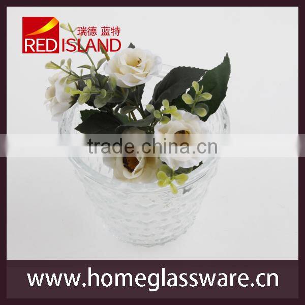 Elegant Shape 2017Colorful Flower Nursery Garden Mini Round Planting glass pots