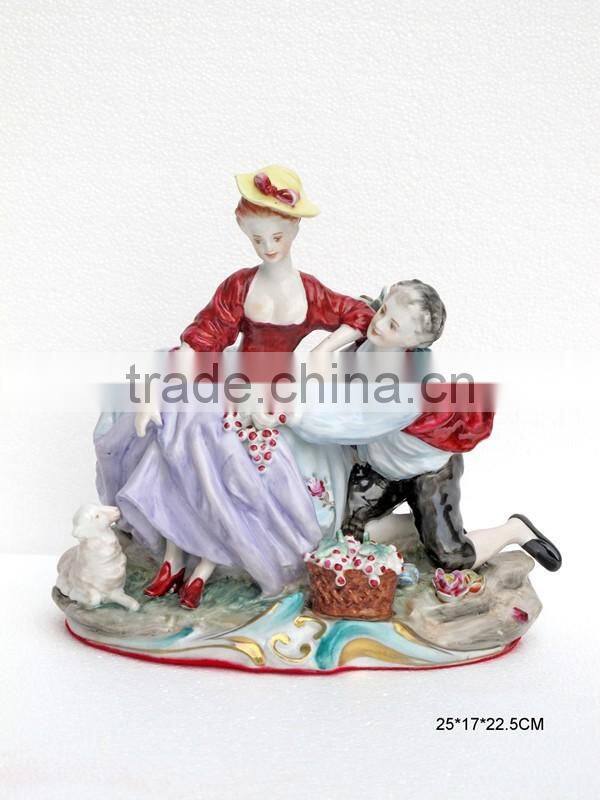 European Character Design Ceramic Floor Clock, Ornate Porcelain figurine Big Ben,Grandfather Clock With The Innocent Cherub