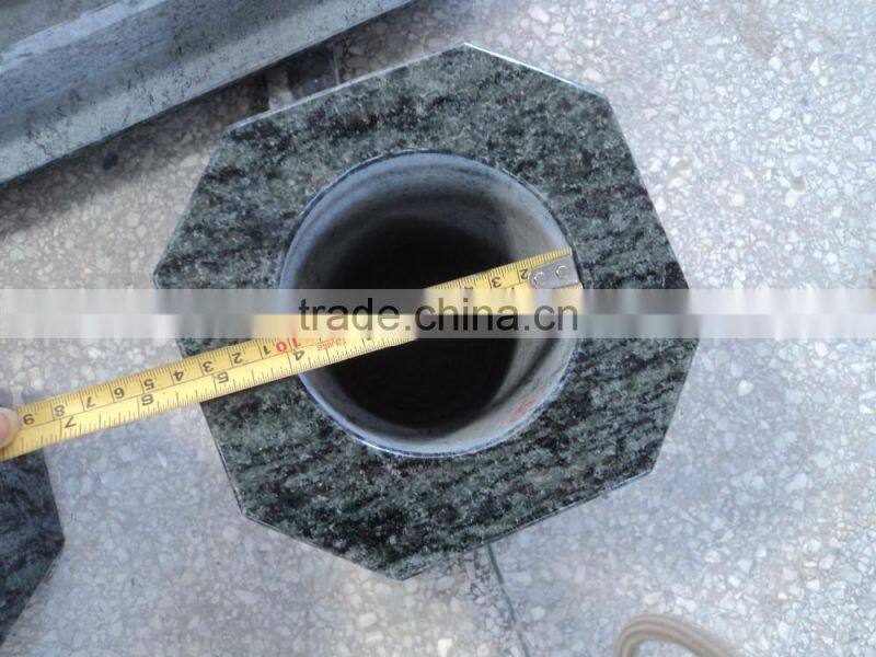 Green Granite vases grave for tombstone