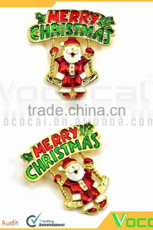 Alloy Brooch Pin for Christmas Theme Party Decoration Gift