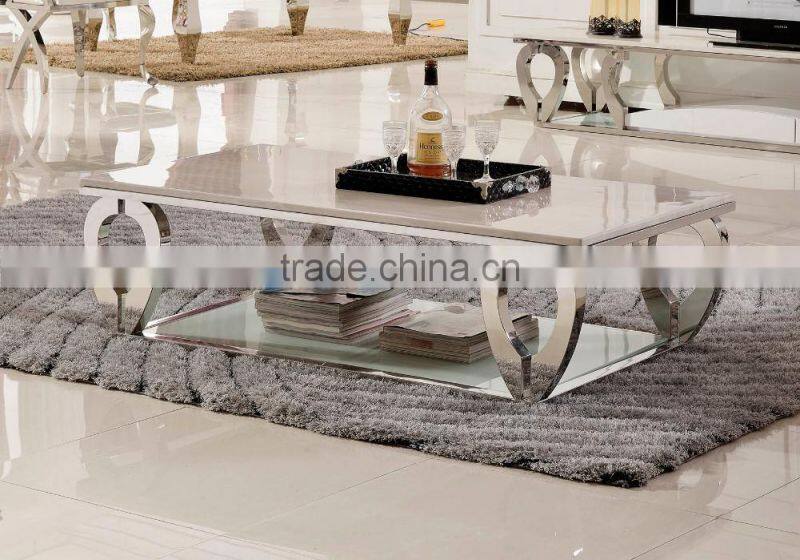 C376 New design living room marble top center table