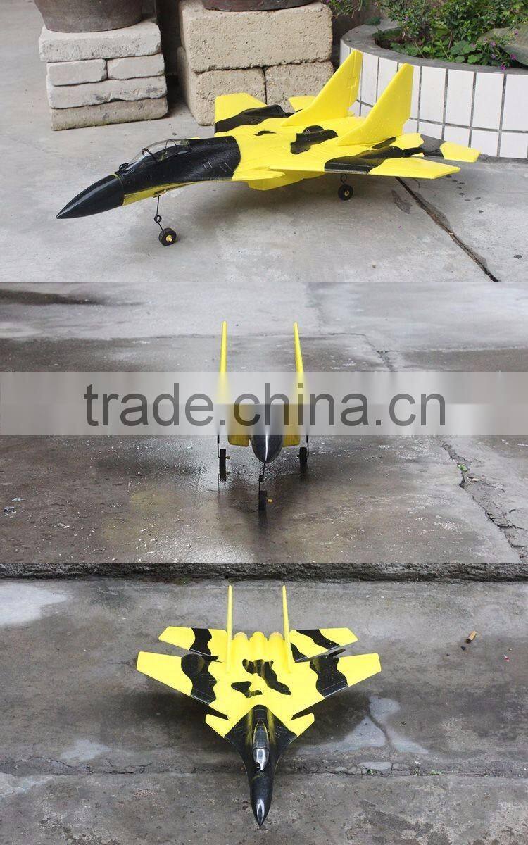SU27/QJ15 Model Airplane, 2.4G Radio Control Toy Fighter, RC Stunt Flying Aircraft With LED Flashing Tape