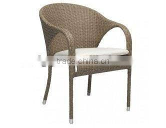 2017 Trade Assurance New Design Outdoor french style stackable pe round rattan modern armchairs furniture