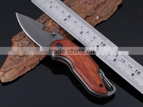 Multifunctional Mini Wood Handle Outdoor Survival Folding Pocket Tool Knife