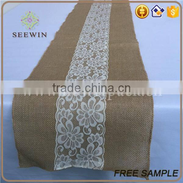 100% burlap table runner for home and wedding