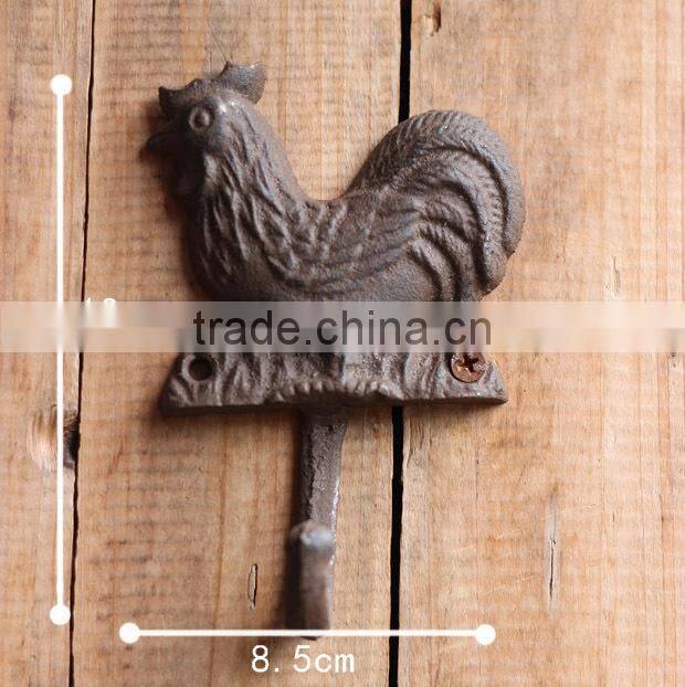 The England style antique cast wrought iron wall key hook