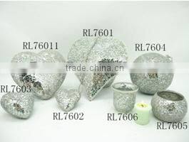 Gift Set Silver Crackle Mosaic Heart Candle Holder Lowes Christmas Decorations 2014