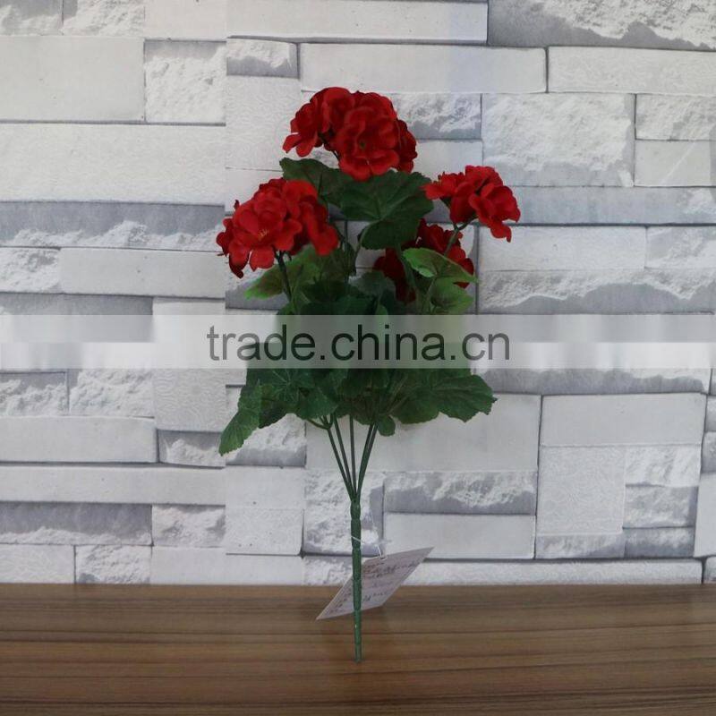 Artificial begonia flowers hanging