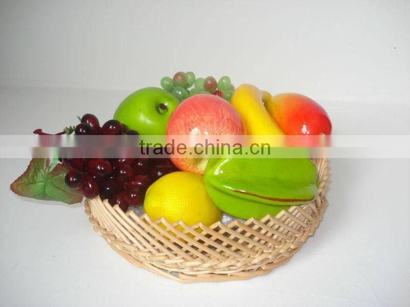 set 3 willow with lining decorative fruit basket decoration