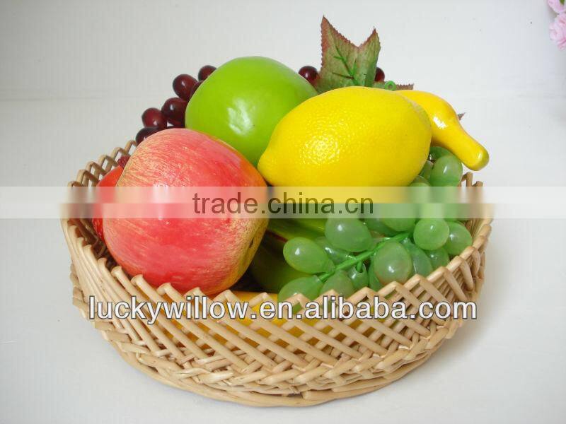set 3 willow with lining decorative fruit basket decoration