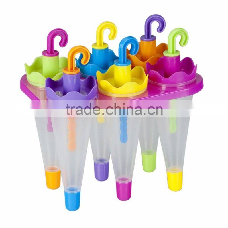6pcs FDA LFGB plastic ice cream mould,ice popsicle maker,ice mould