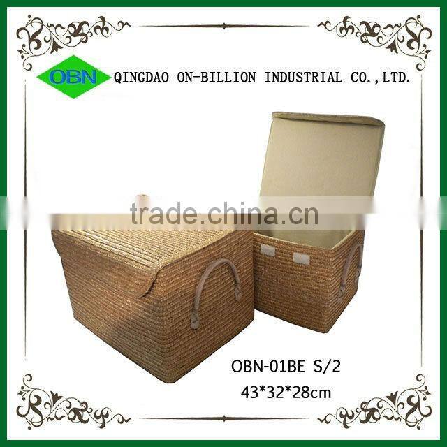 Wheat straw storage box with handle