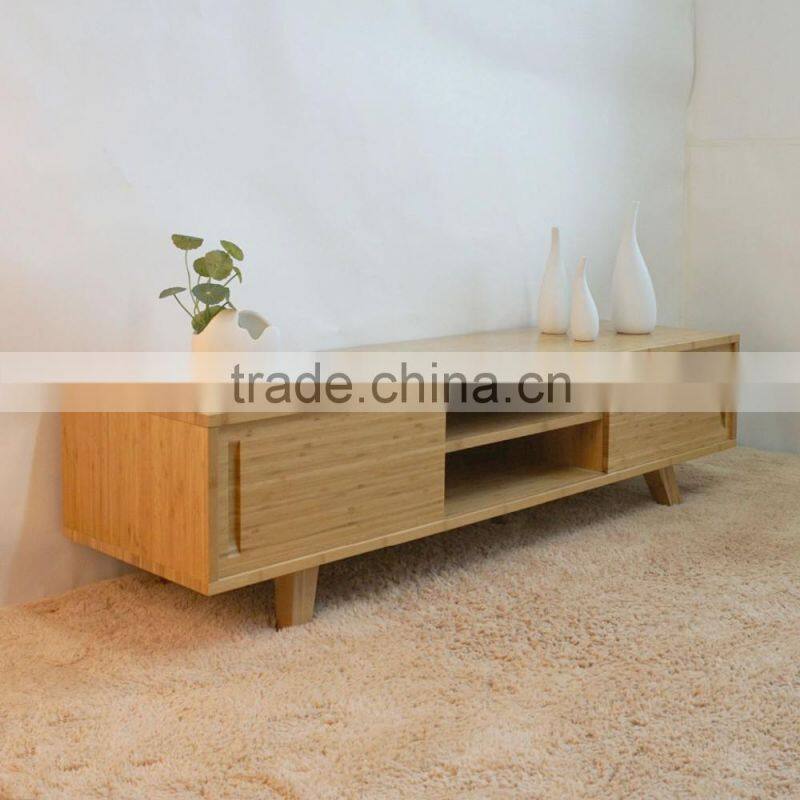 Discount home furniture living room Eco Bamboo tv stand with drawer