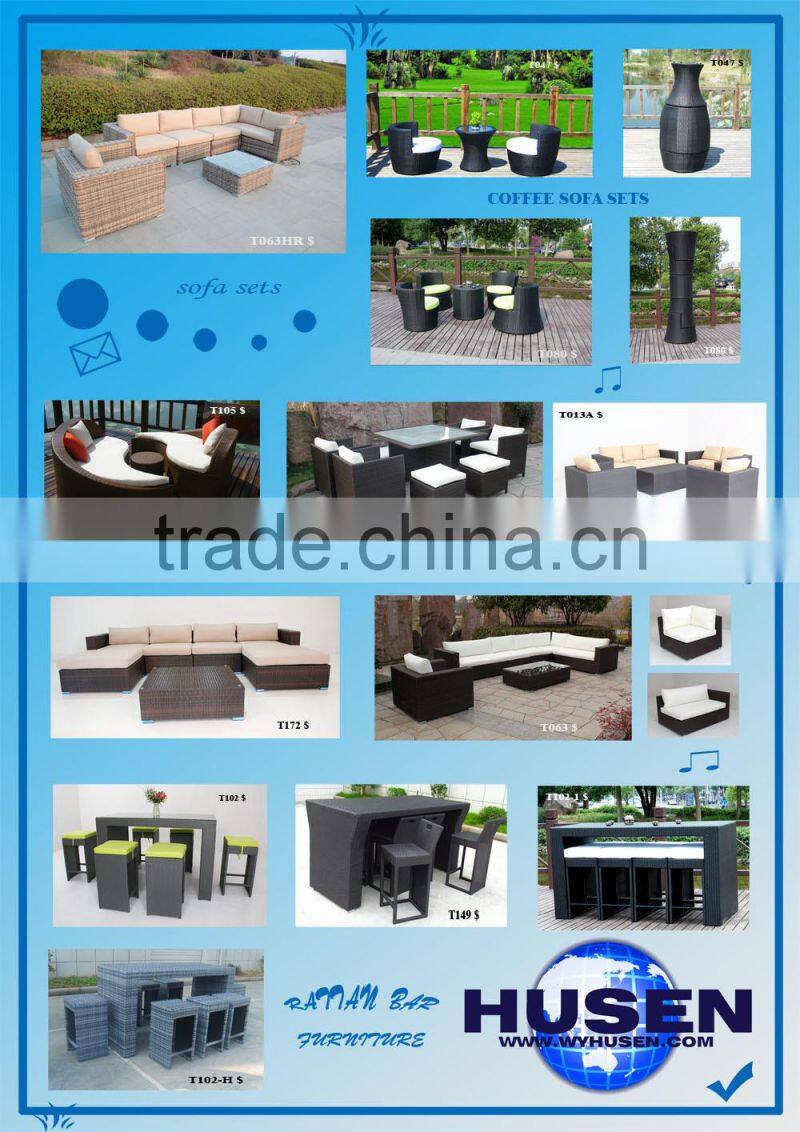 Husen popular morden rattan/wicker daybed WYHS-T162, wicker furniture/Garden patio furniture/outdoor furniture.