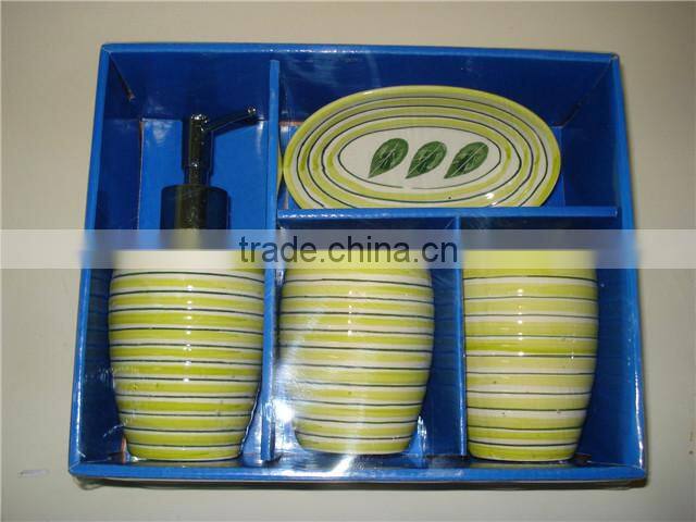 ceramic bathroom set hand painting