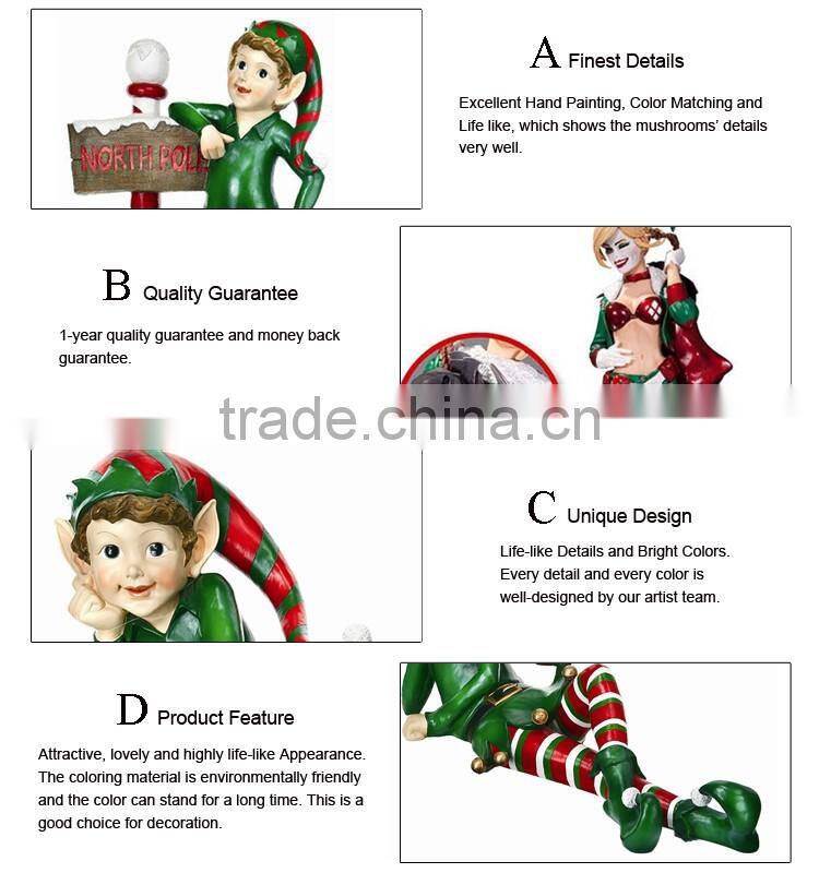 high quality resin craft christmas garden statue decorations