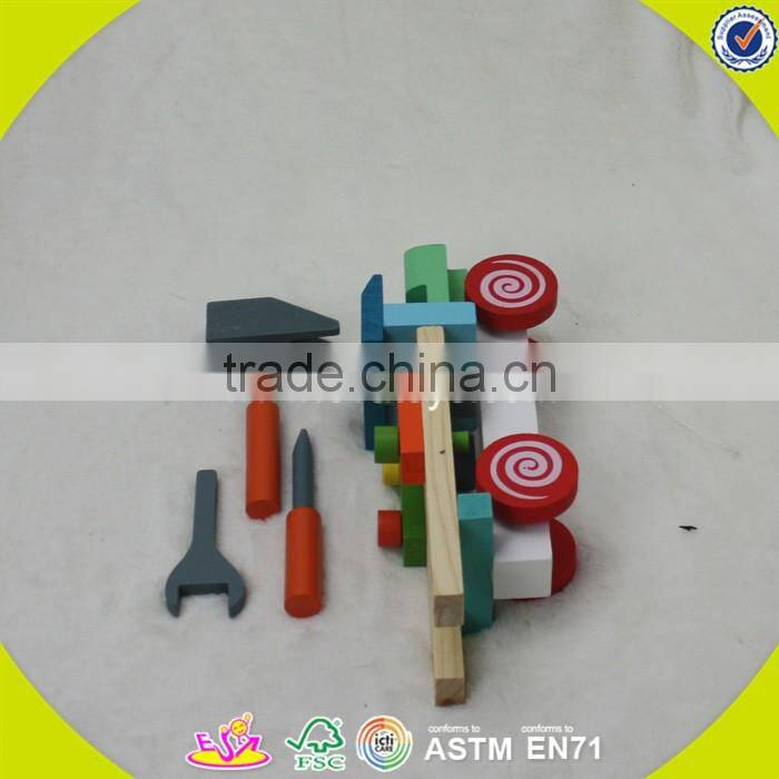 2017 wholesale best sale lovely baby wooden diy tool W03C019