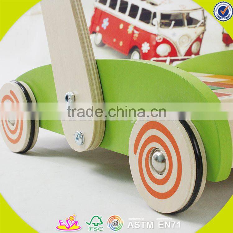 2017 new design wooden baby walkers for boys hot sale wooden baby walkers W16E066