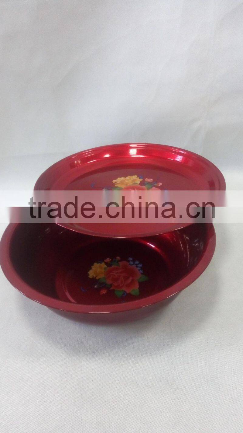 30.36.40cm Galvanised unbreakable color outdoor wash basin with cover