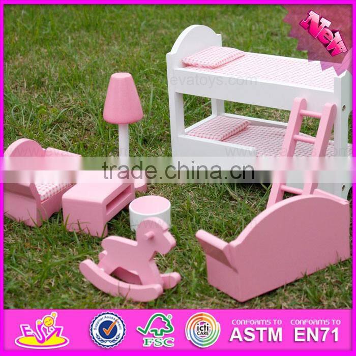 2016 new design baby wooden small furniture toy, wholesale kids wooden small furniture toy W06B046