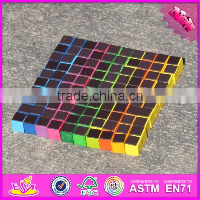 2017 new design 100 pieces educational magnetic wooden building blocks for toddlers W13A118