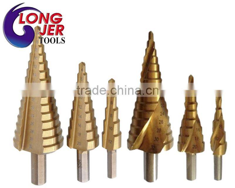 HSS Titan Step Drill Bit or HSS Sprial Flute Step Drill