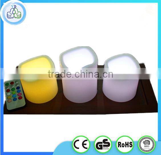 Chinese plastic led wax candle with base made in zhejiang