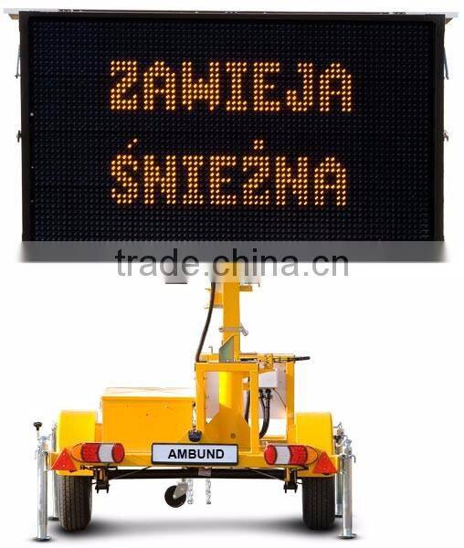 EU Series Portable Message Signs For Traffic Management, Outdoor Trailer Mounted VMS