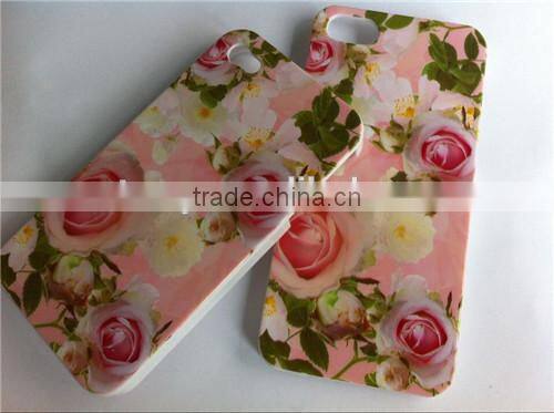 pink rose mobile phone cover case for iphone 4,5