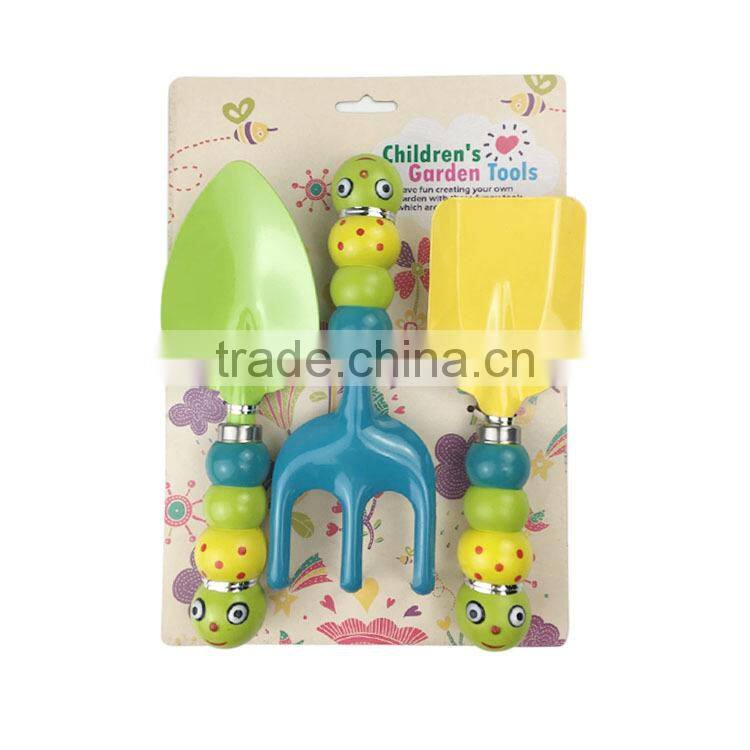 3pcs cute kids real garden tools set for children