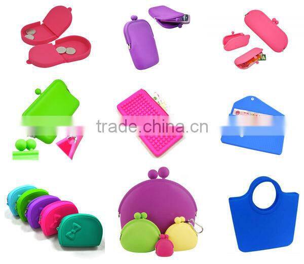 Custom Silicon Travel Wallet Women Lady Wallet For Promotion Pink