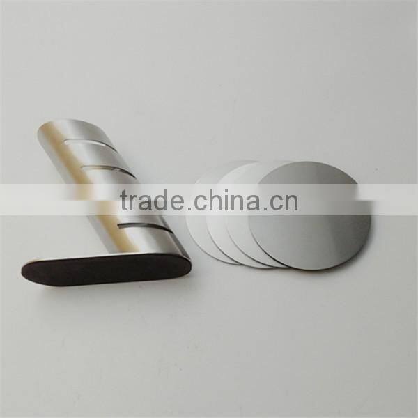 6pcs set Brushed Stainless Steel Smooth Pratique Metal Wine Coaster