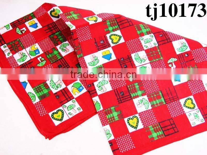 Stylish Multifunctional Red Lattice Bandana as neckerchief, headwear, etc.