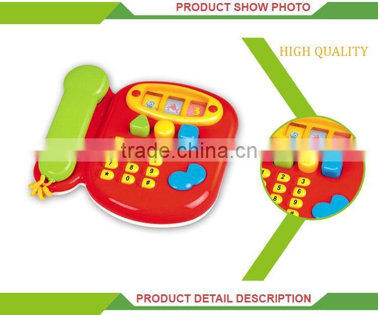 Newest product cartoon musical mobile phone toy for baby