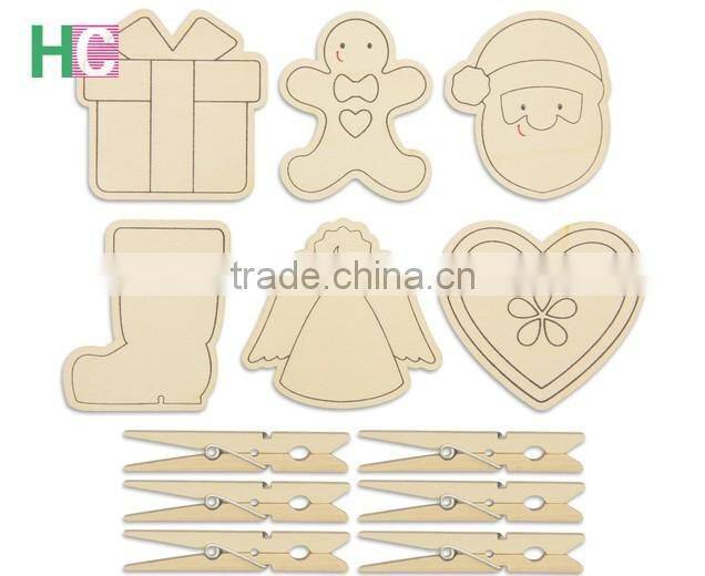 2017 cheap wooden pieces for christmas tree