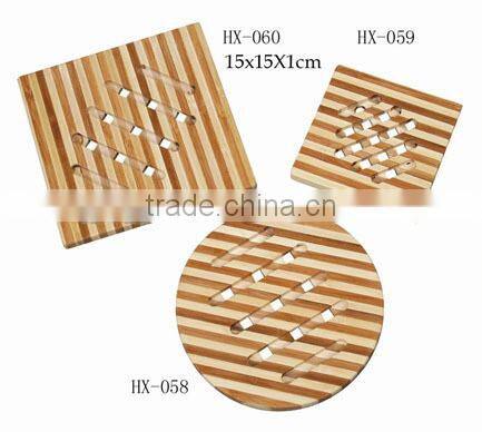 New design cheep price natural bamboo tea coffee cup mat