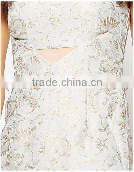 clothing/women dress/People Peekaboo Dress In Damask Jacquard