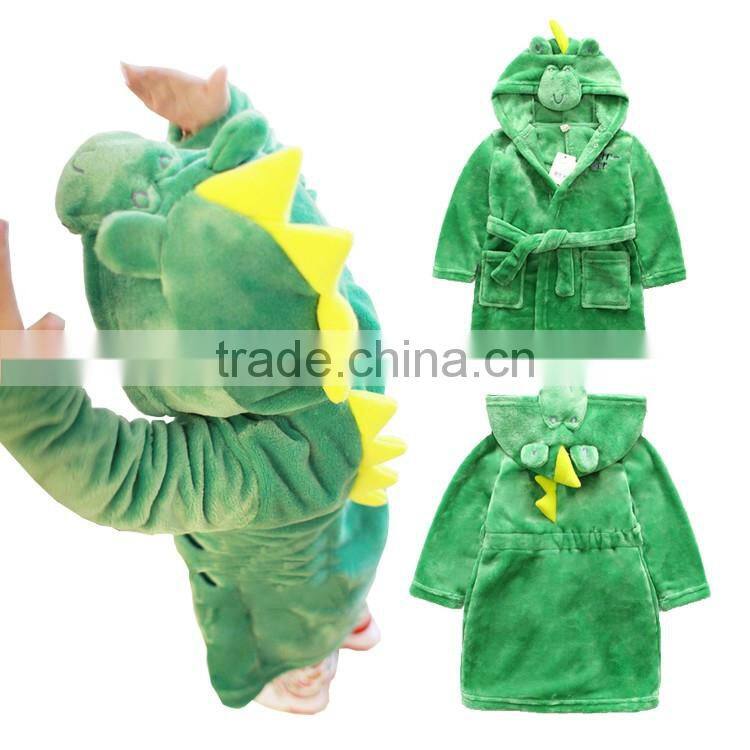 100% polyester animal shape kids hooded bath robe,kids bathrobe, children bathrobe