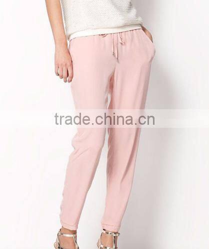 2016 Summer Plus Size Women Harem Drawstring Elastic Waist Pants Casual