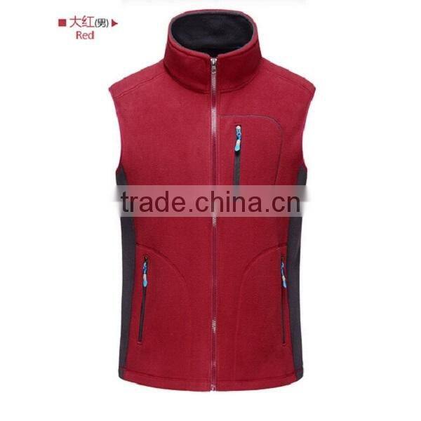 beautiful women red fur vest,women fabric vest for keep warm, fashion sports casaul red polar feelce for women